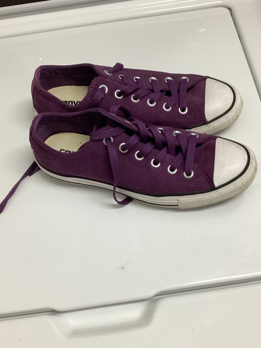 Converse Purple Low-Top Canvas Sneakers - Picture 4 of 8
